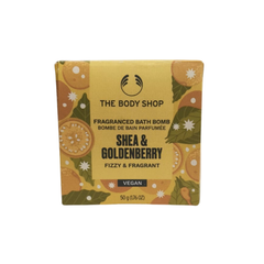 The Body Shop Shea & Goldenberry fragranced bath bomb in box, vegan 50 g