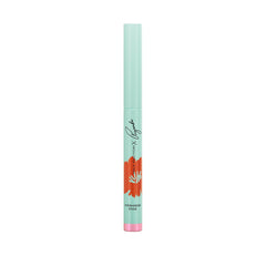 Eyeshadow stick with mint-green tube and pink glitter shade