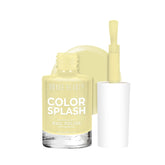Yellow nail polish bottle with brush, Color Splash shade No. 18