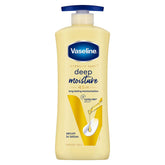 Vaseline Intensive Care deep moisture body lotion bottle, blue cap, 600 ml