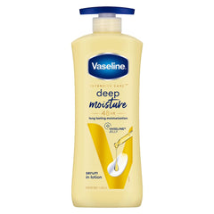 Vaseline Intensive Care deep moisture body lotion bottle, blue cap, 600 ml