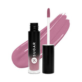 Mousse lip cream applicator with mauve-pink gloss and frosted cap