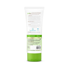 Tea tree oil control face wash tube back, white with green base, 100 ml