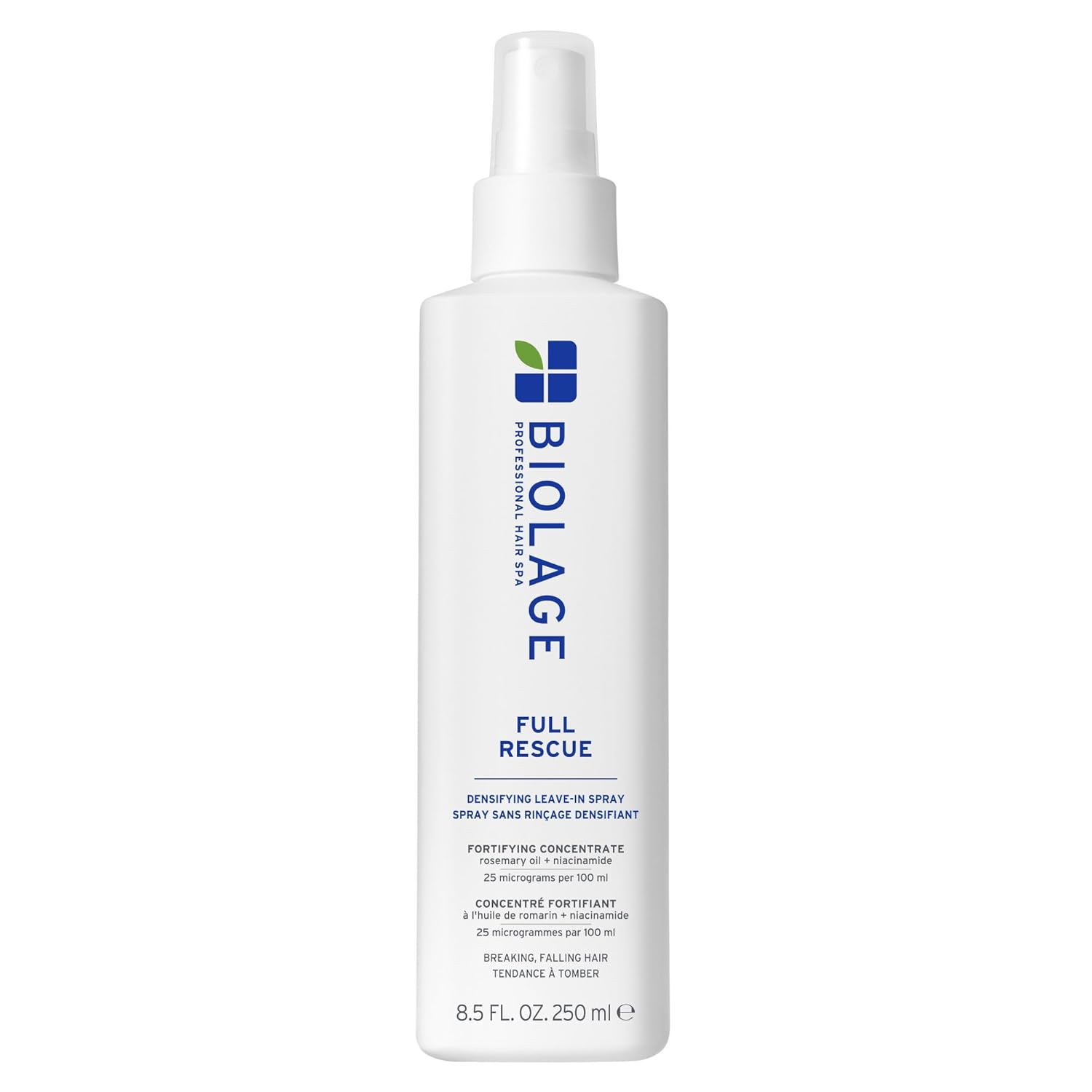 Biolage Full Rescue leave-in spray bottle, white 250 ml with pump