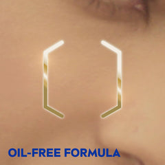 Close-up of face skin with glowing outline graphic