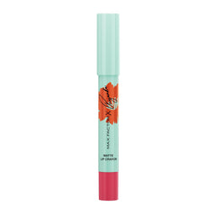 Max Factor matte lip crayon, Hibiscus Flower shade; mint cap and pink base