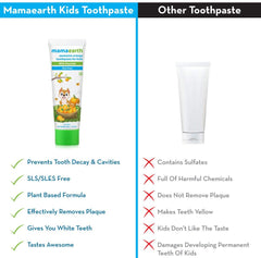 Kids toothpaste comparison panel: tooth decay prevention vs sulfate-free message