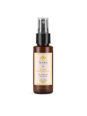 Rose water face and body mist bottle with silver spray pump, amber glass
