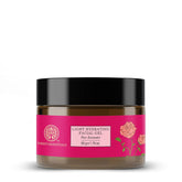 Light hydrating facial gel jar with pink rose label and black cap, 50 g