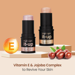 High Light it-up highlighter stick with light pink product tip and cap