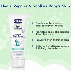 Chicco Baby Moments diaper rash cream tube with Zn and B5