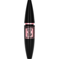 Black mascara tube with pink label, Maybelline Over The Top Volume Express