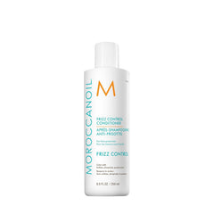 Moroccanoil Frizz Control conditioner bottle, white with cap, 8.5 fl oz (250 ml)