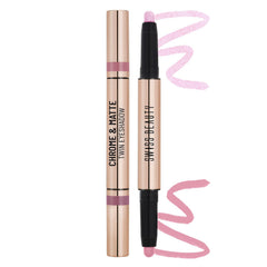 Chrome & matte twin eyeshadow stick, mauve tones, shade 04 Autumn Break
