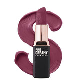 Swiss Beauty pure creamy lipstick in mauve with open cap and mauve swatch