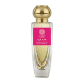 Forest Essentials Gulnar intense perfume in clear bottle with gold spherical cap
