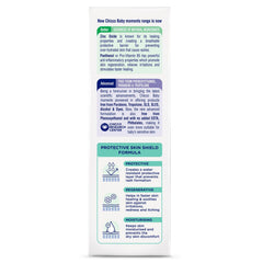 Chicco Baby Moments diaper rash cream box back panel with ingredient and formula notes