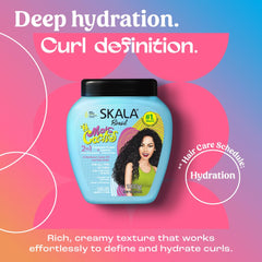 Hair treatment cream bottle, blue, curl definition hydration, 1000g
