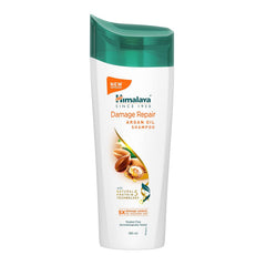 Damage repair argan oil shampoo bottle, white with green cap