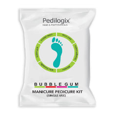 Manicure pedicure kit pouch by Pedilogix Bubblegum, single-use