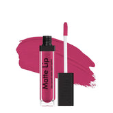 Fuchsia pink matte lip liquid lipstick with applicator wand