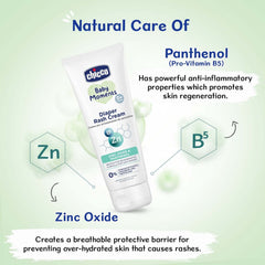 Chicco Baby Moments diaper rash cream tube with Panthenol (Pro-Vitamin B5) and Zn