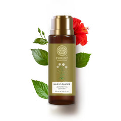 Hair cleanser bottle with gold cap and label, Japapatti & Brahmi, 50 ml