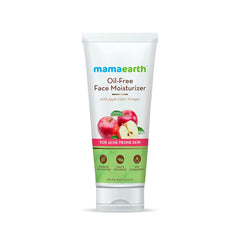 Mamaearth oil-free face moisturizer tube, white with green label