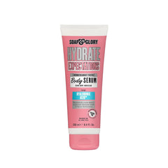 Hydrate Expectations body serum tube, pink with white cap and front label