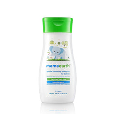 Mamaearth Gentle Cleansing Shampoo bottle, 200 ml, green flip-top cap.
