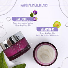 Lotus Herbals YouthRx firm & bright night cream jar with open cream tub and tube