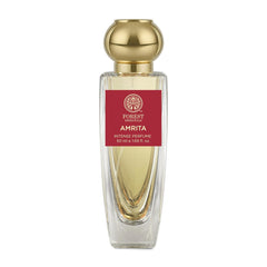 Forest Essentials Amrita intense perfume bottle with gold cap, 50ml