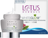 Lotus Herbals WhiteGlow night crème box and jar, all skin types