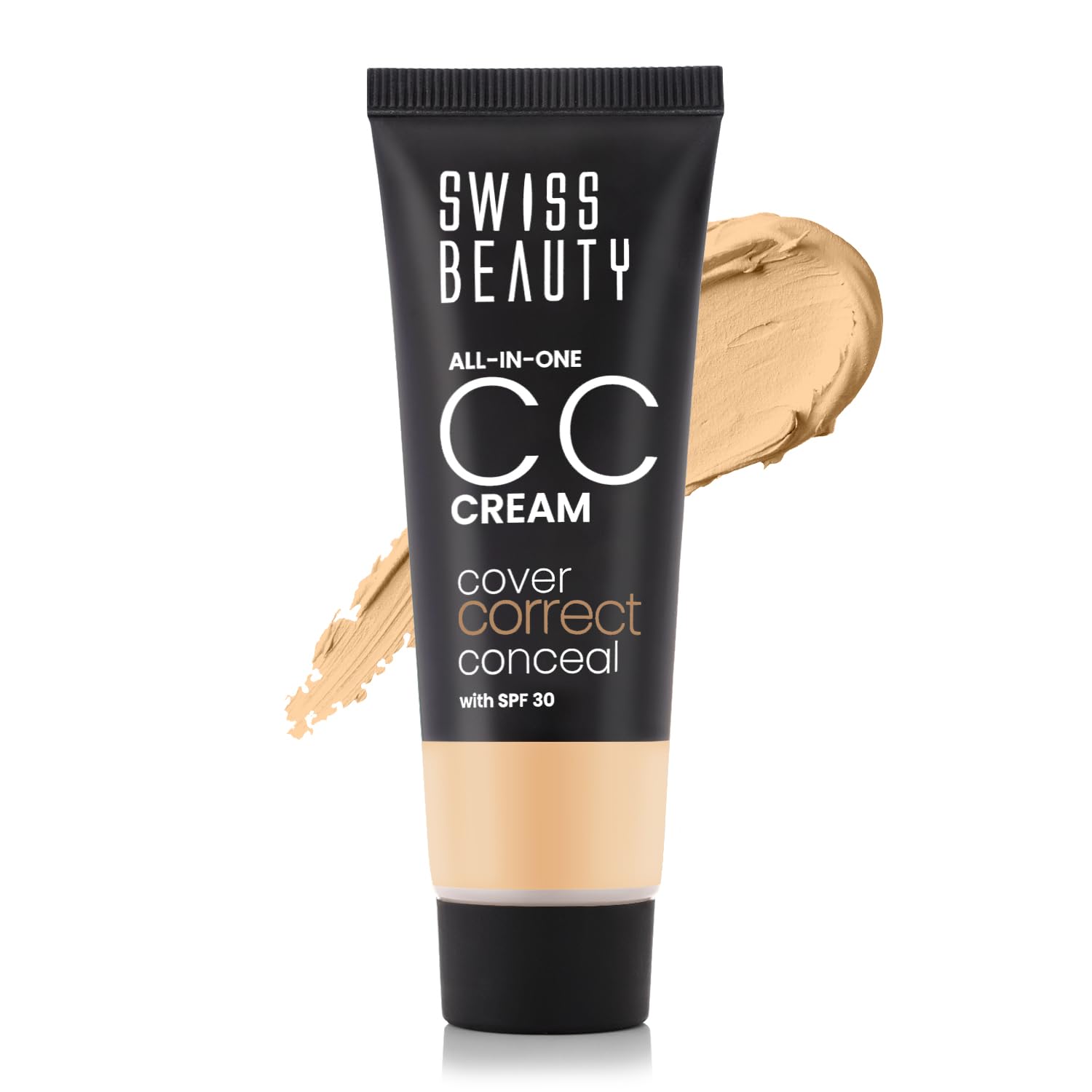 CC cream tube with beige swatch, Cover Correct Conceal, SPF 30
