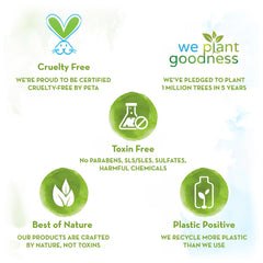 Baby lotion feature badges: Cruelty Free, toxin free, no harmful chemicals