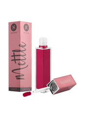 Sugar liquid lipstick set with box, magenta tube, and doe-foot applicator
