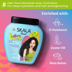 Hair treatment cream bottle enriched with D-panthenol, castor oil, shea butter, 1000g
