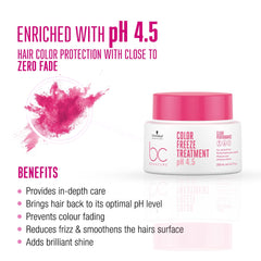 Color Freeze pH 4.5 treatment jar with pink lid and label.