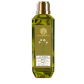 Ayurvedic head massage oil bottle with gold cap, dark green glass, 200 g.