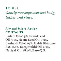 How to use panel text and ingredient list for body wash