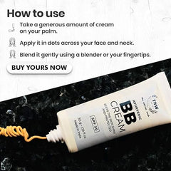 TNW BB cream squeeze tube, SPF 30, white cap and blue label