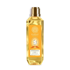 Baby head massage oil bottle with gold cap, amber label, 200 ml