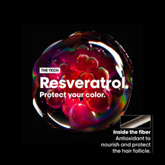 Vitamino Color Conditioner resveratrol protection graphic with glowing sphere