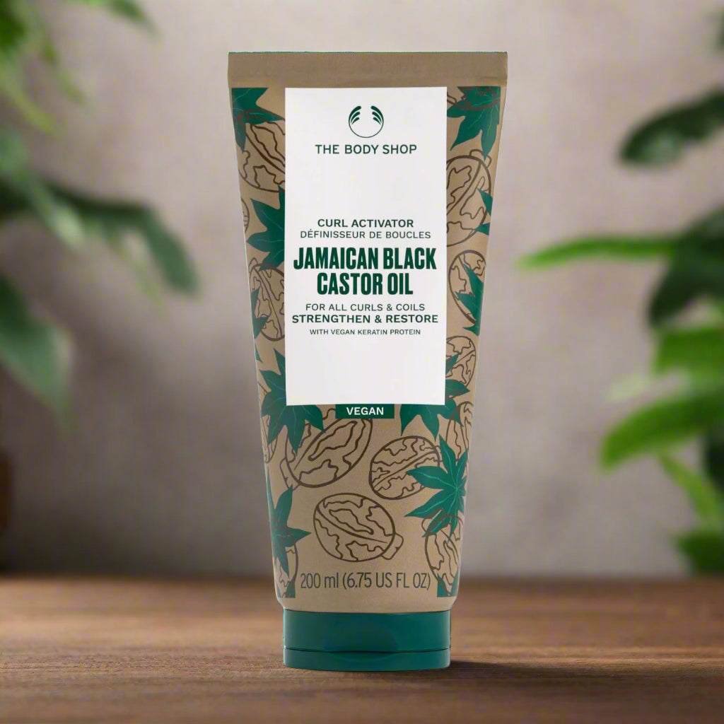 The Body Shop Jamaican Black Castor Oil curl activator tube, 200 ml, teal cap