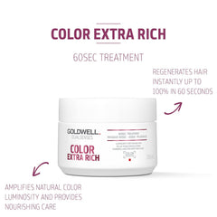 Goldwell Dualsenses Color Extra Rich 60Sec treatment jar, white with red label