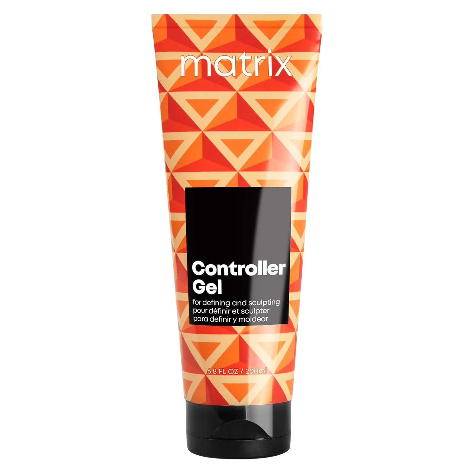 Matrix Controller Gel tube, orange geometric pattern with black cap and label