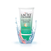 Lacto Calamine Aloe Vera Gel tube with white body and green base