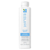 Biolage Volume Boost conditioner bottle, white with blue label and flip-top cap
