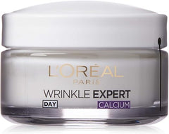 Anti-wrinkle day cream jar with Wrinkle Expert Day and Calcium label