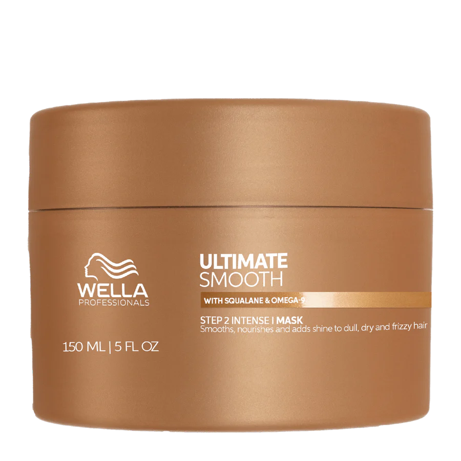 Wella Professionals Ultimate Smooth hair mask jar, 150 ml, brown-gold container